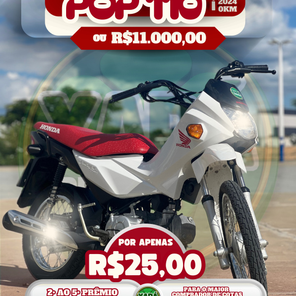 HONDA POP110i 2024 0KM OU 11MIL NA CONTA ✅